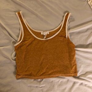 Mustard yellow crop top